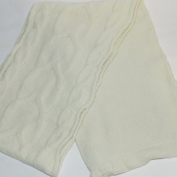 J. Jill Accessories - J Jill White Chenile Knit Woven Infiniti Scarf